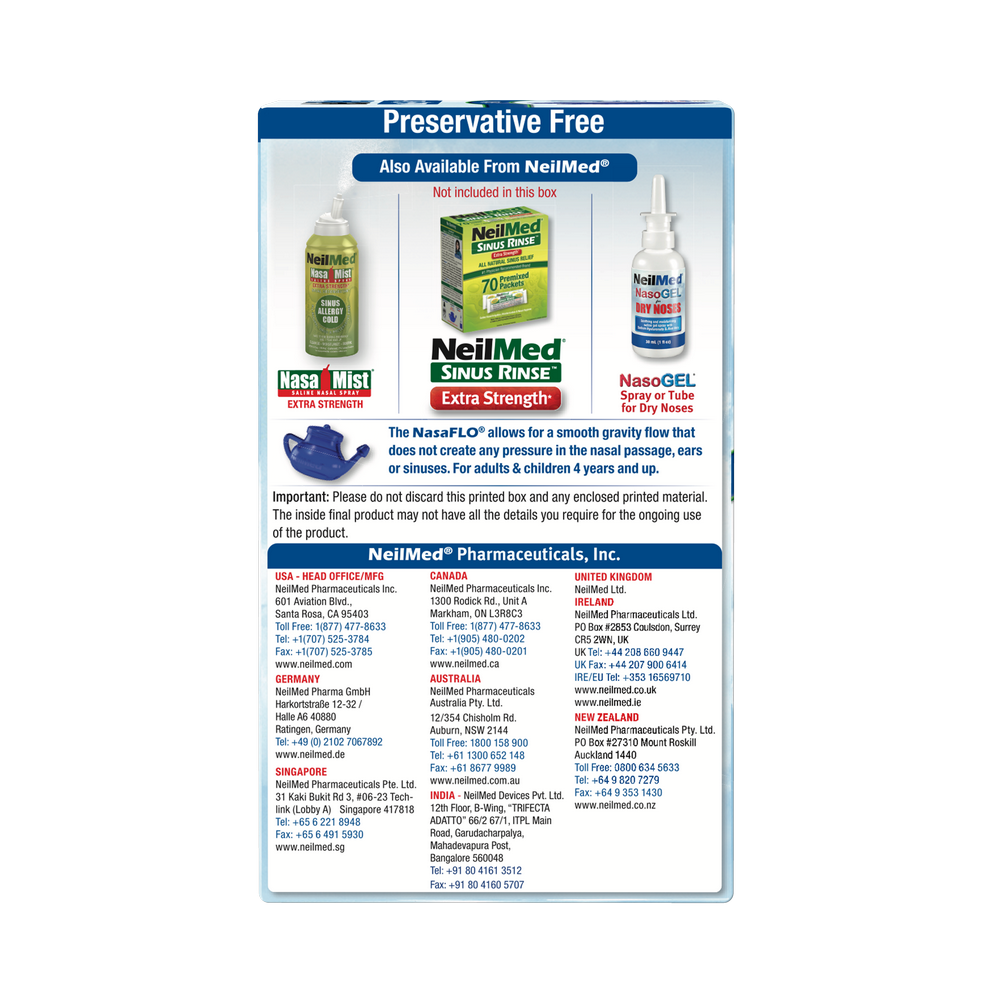 NasaFlo Neti-Topf mit 60 Beuteln
