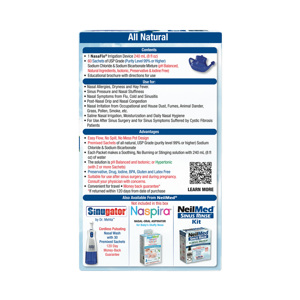 NasaFlo Neti-Topf mit 60 Beuteln